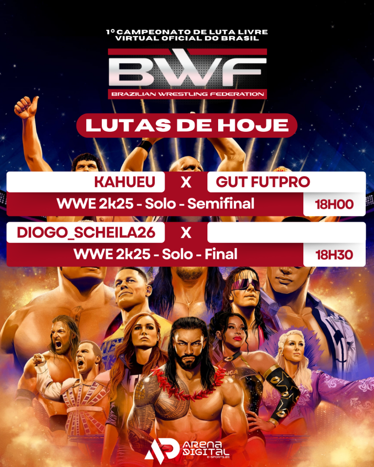 HOJE VAI TER GUERRA NO RINGUE! FINAL PRESENCIAL DO 1º BRASILEIRO DE LUTA LIVRE VIRTUAL DECIDE O CAMPEÃO!