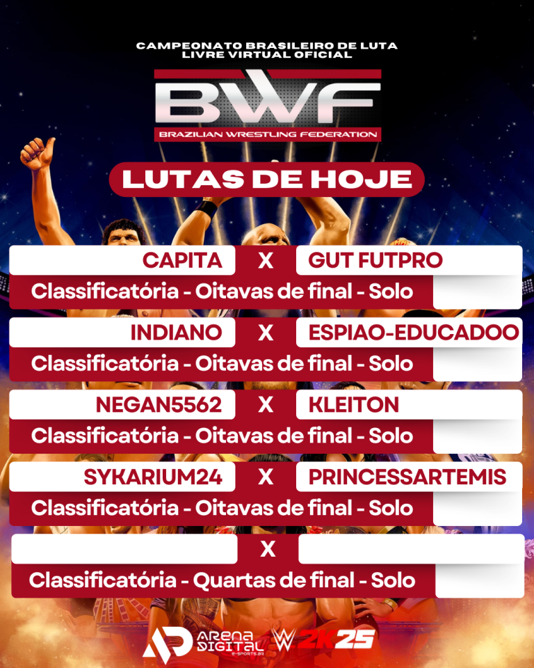 HISTÓRIA AO VIVO: HOJE VAI ROLAR A PRIMEIRA DEFESA DE CINTURÃO DO BRASILEIRÃO DE LUTA LIVRE VIRTUAL!