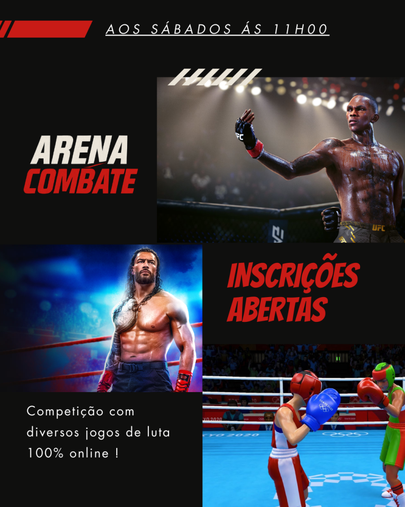 ARENA COMBATE: O CENÁRIO DE LUTAS VIRTUAIS CHAMA O SEU NOME! NÃO FIQUE DE FORA DESSA GUERRA!