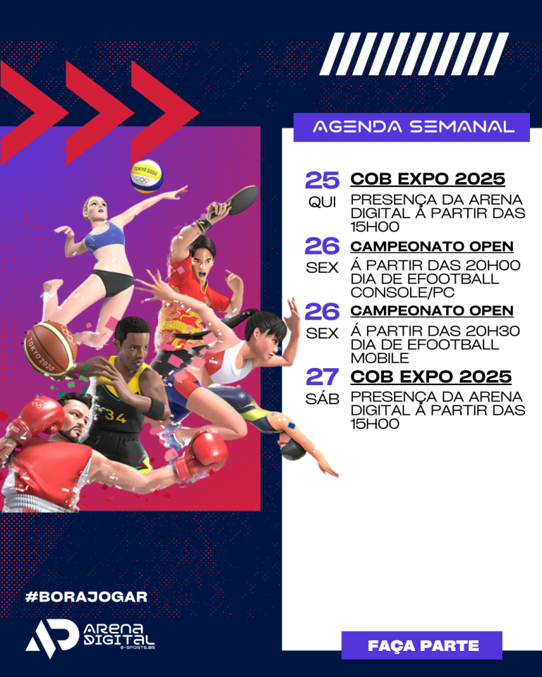 SEMANA EXPLOSIVA: AGENDA DA ARENA DIGITAL VAI DESTRUIR SEUS CONTROLES COM COMPETIÇÕES RADICAIS!