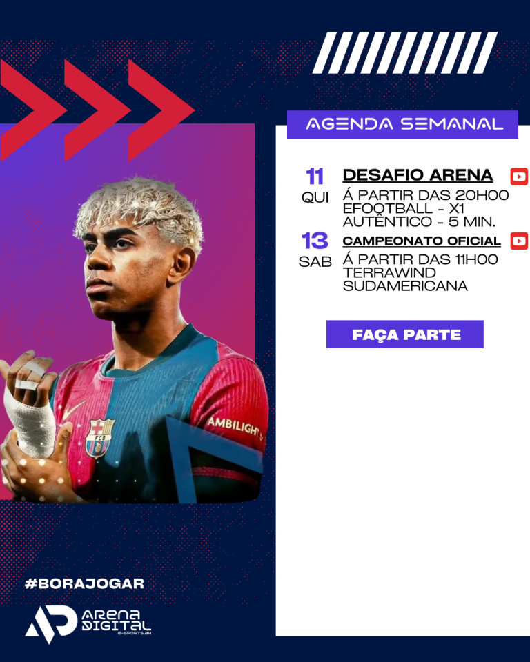 SEMANA EXPLOSIVA: A AGENDA DA ARENA DIGITAL VAI DESTRUIR SEUS CONTROLES DE TANTA COMPETIÇÃO!