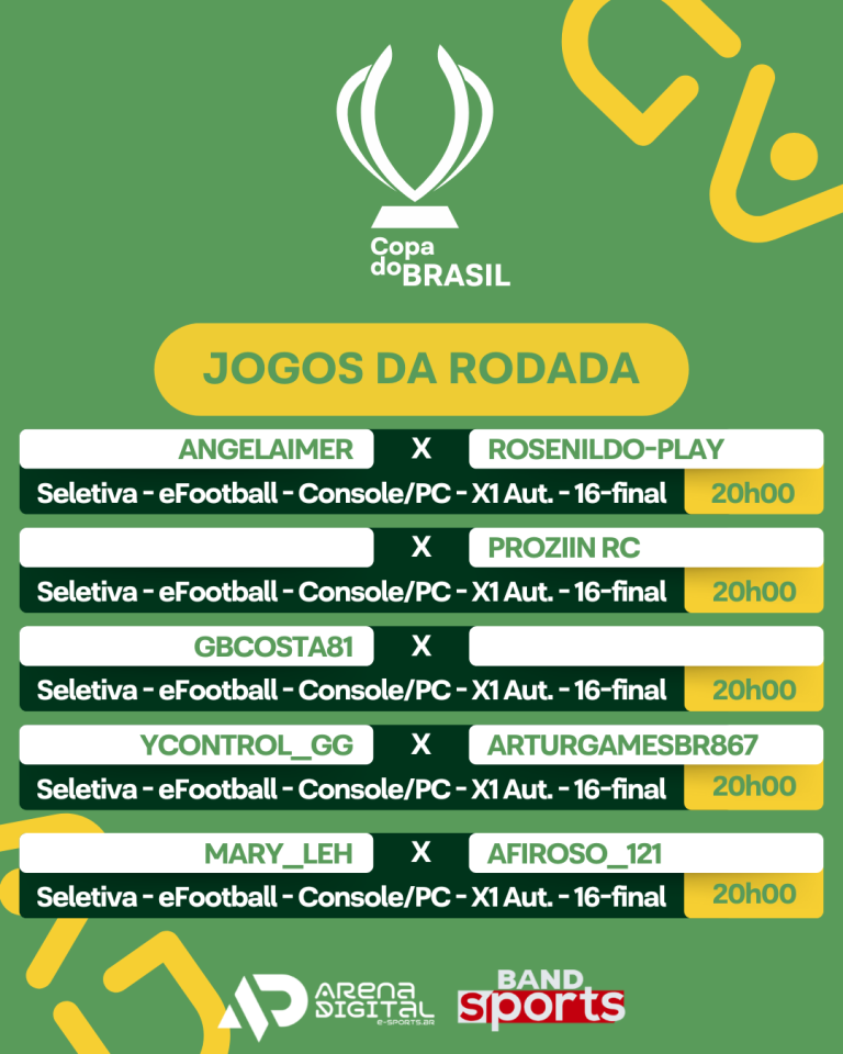 GUERRA PELA TAÇA: COPA DO BRASIL DE FUTEBOL VIRTUAL EXPLODE HOJE COM VAGAS PARA SEMIFINAL EM JOGO!