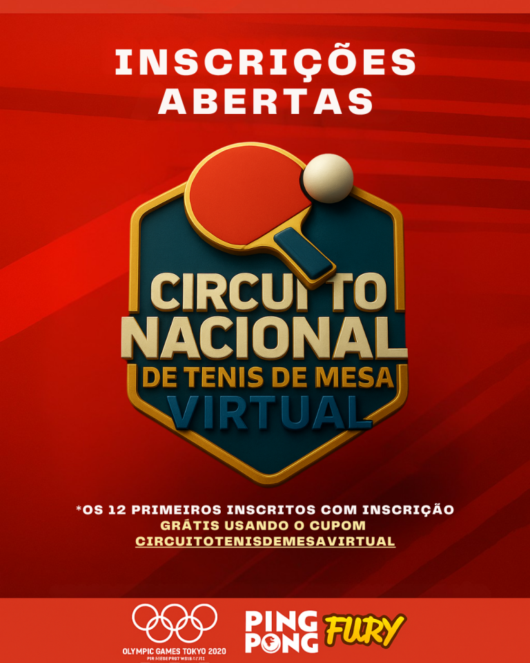 REVOLUÇÃO NAS MESAS: CIRCUITO TÊNIS DE MESA VIRTUAL OFERECE 1 MÊS GRÁTIS E APENAS 12 VAGAS PARA OS PRIMEIROS CRAQUES!