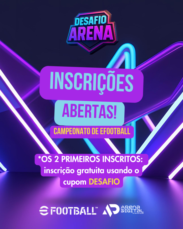 CORRIDA CONTRA O TEMPO: INSCRIÇÕES DO DESAFIO ARENA GARANTEM MÊS GRÁTIS E VAGAS SÓ PARA OS 2 PRIMEIROS CRAQUES!