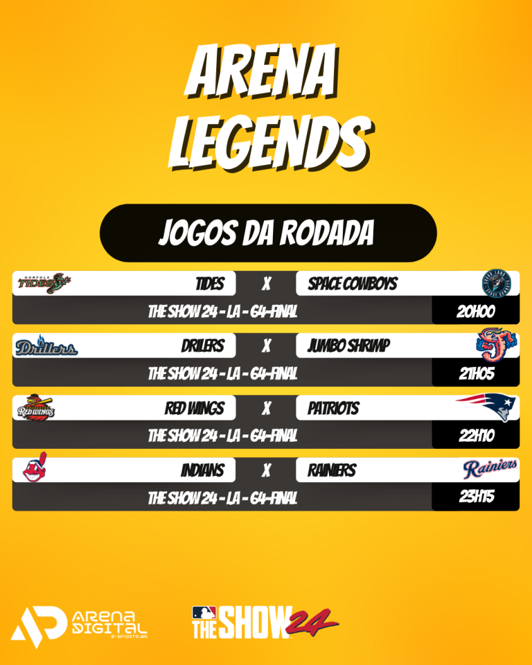 BATEDORES EM ALERTA: ARENA LEGENDS EXPLODE HOJE COM THE SHOW 24 E PROMETE NOITE DE ESTRATÉGIA PURA NO BEISEBOL VIRTUAL!