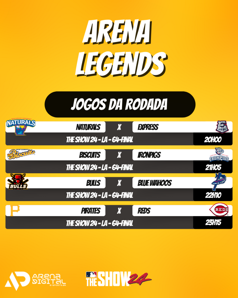 GUERRA NO DIAMANTE: ARENA LEGENDS EXPLODE HOJE COM THE SHOW 24 E PROMETE NOITE DE ESTRATÉGIA PURA!