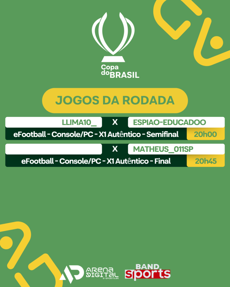 ESTRÉIA NACIONAL: COPA DO BRASIL DE FUTEBOL VIRTUAL EXPLODE HOJE NA BANDSPORTS COM TRANSMISSÃO HISTÓRICA!