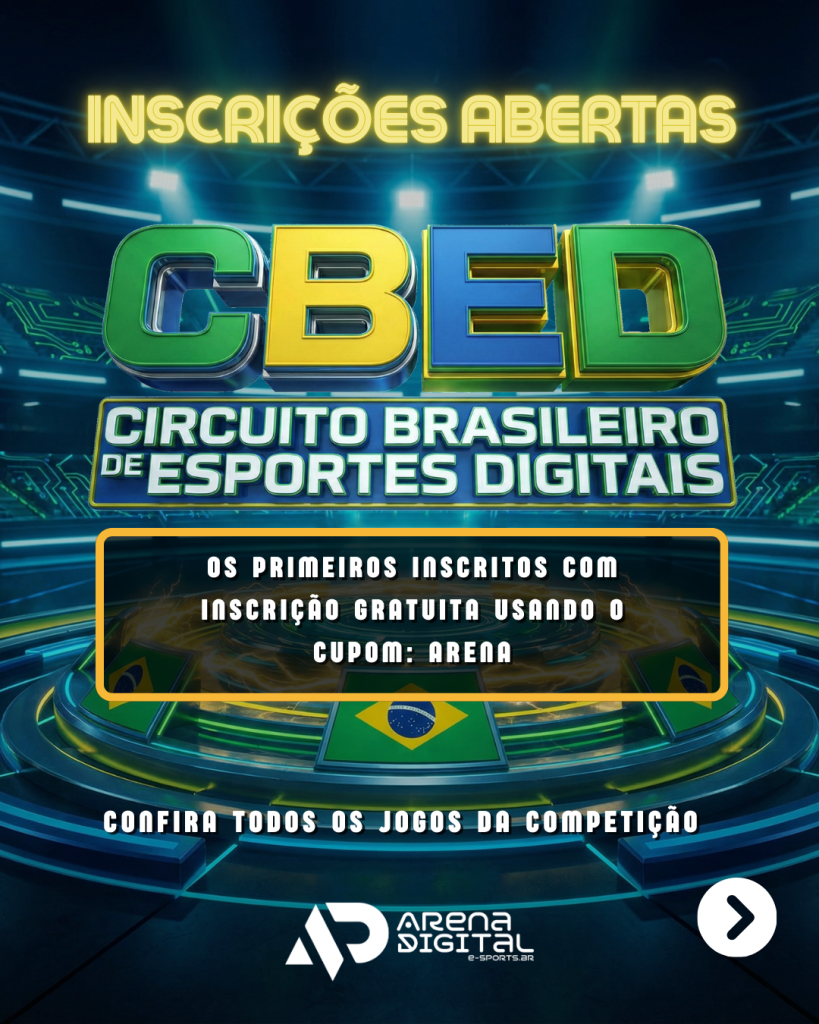 É AGORA! AS INSCRIÇÕES ESTÃO ABERTAS PARA O MAIOR CIRCUITO DE ESPORTES DIGITAIS DA HISTÓRIA DO BRASIL!