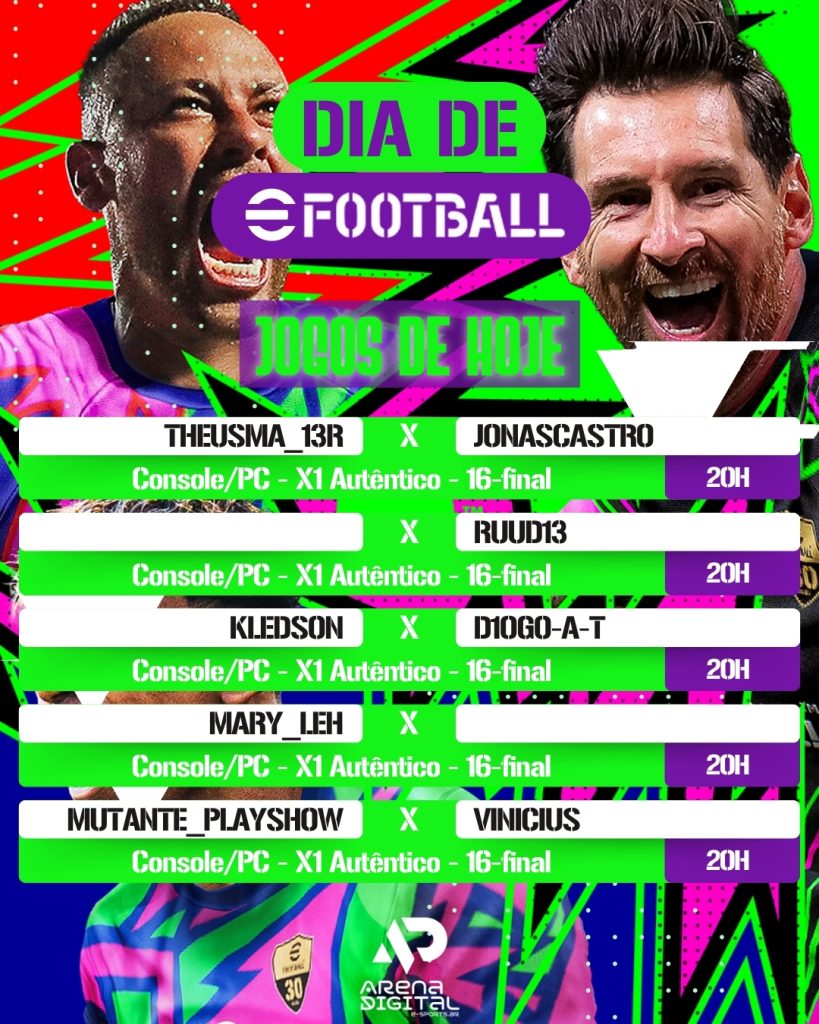 É HOJE! OS JOGOS DO DIA DE EFOOTBALL VÃO DEFINIR QUEM AVANÇA E QUEM FICA PELO CAMINHO!